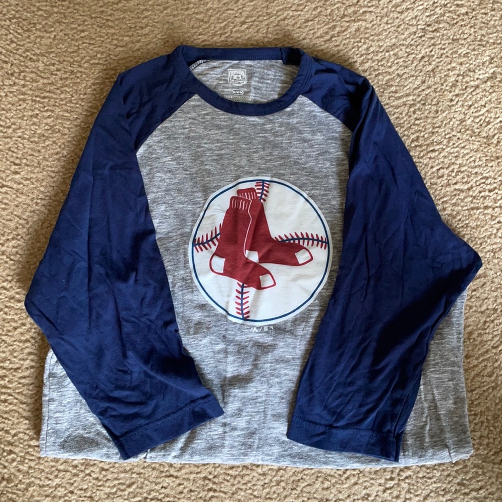 Men’s majestic Red Sox 3/4 tshirt